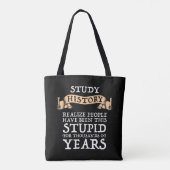 Geschiedenis van de studie - realiseer me dat mens tote bag (Achterkant)