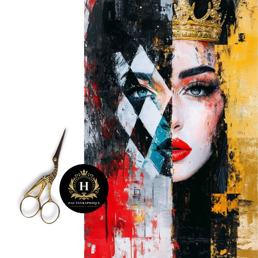 Geschiedenis van de vrouw Maand Koningin Decoupage Tissuepapier