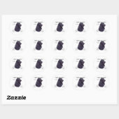 Geschiedenis van de zwarte Engelse Cocker Spaniel Ronde Sticker (Vel)