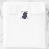 Geschiedenis van de zwarte Engelse Cocker Spaniel Ronde Sticker (Tas)