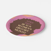 Geschiedenis van de Zwarte Vrouwen Maand Papieren Bordje (Gekanteld)