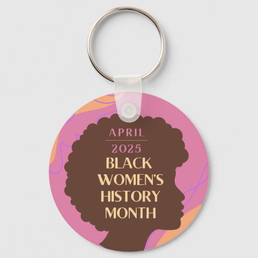 Geschiedenis van de Zwarte Vrouwen Maand Sleutelhanger (Voorkant)