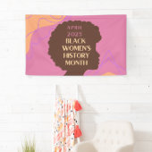 Geschiedenis van de Zwarte Vrouwen Maand Spandoek (Insitu)