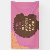 Geschiedenis van de Zwarte Vrouwen Maand Spandoek (Verticaal)