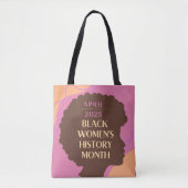 Geschiedenis van de Zwarte Vrouwen Maand Tote Bag (Voorkant)