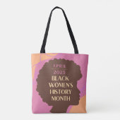 Geschiedenis van de Zwarte Vrouwen Maand Tote Bag (Achterkant)
