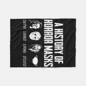 Geschiedenis van horrormaskers Lazy Halloween Cost Fleece Deken (Voorkant (Horizontaal))