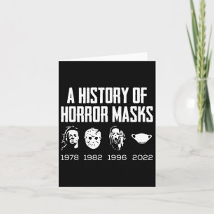 Geschiedenis van horrormaskers Lazy Halloween Cost Kaart