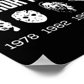 Geschiedenis van horrormaskers Lazy Halloween Cost Poster (Hoek)