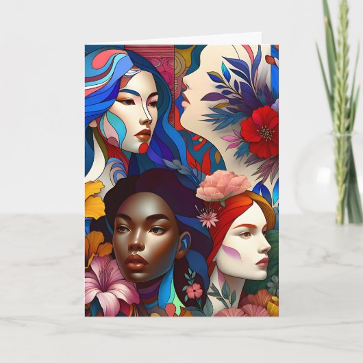 Geschiedenis van Internationale Vrouwendag Kaart (Voorkant)