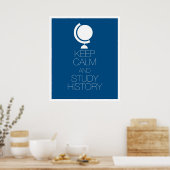 Geschiedenis van kalm en onderzoek bewaren poster (Keuken)