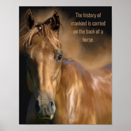 Geschiedenis van paarden en van de mensheid poster