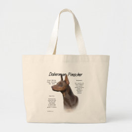 Geschiedenis van Red Doberman Grote Tote Bag