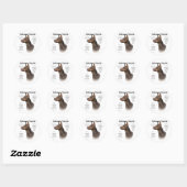 Geschiedenis van Red Doberman Ronde Sticker (Vel)