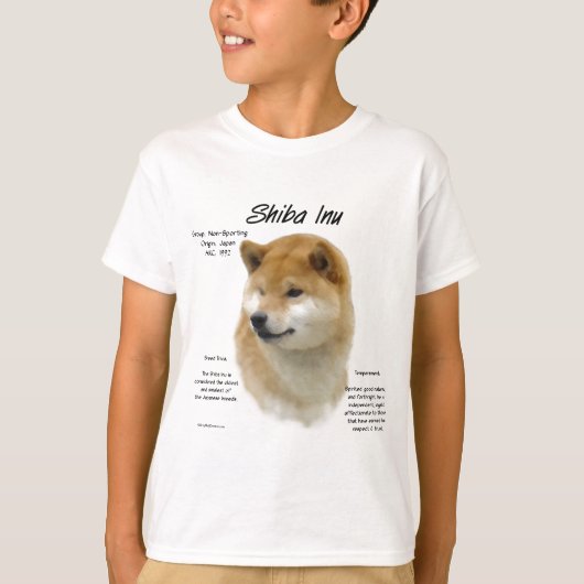 Geschiedenis van Shiba Inu T-shirt (Voorkant)