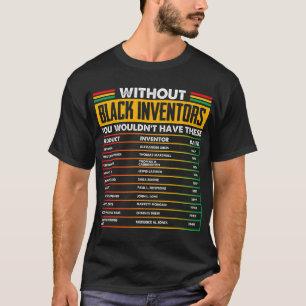 Geschiedenis van vergeten zwarte uitvinders BHM T-shirt