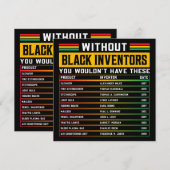 Geschiedenis van vergeten zwarte uitvinders feestdagenkaart (Voorkant / Achterkant)