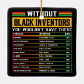Geschiedenis van vergeten zwarte uitvinders keramisch ornament (Achterkant)