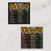 Geschiedenis van vergeten zwarte uitvinders notitiekaartje (Voorkant / Achterkant)