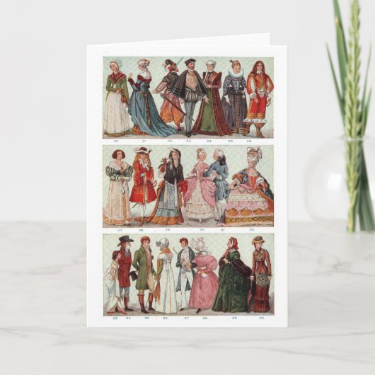 Geschiedenis van Vintage Mode, Wenskaart Kaart (Voorkant)