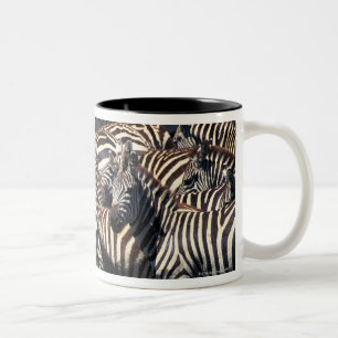 Geschiedenis van zebras tweekleurige koffiemok