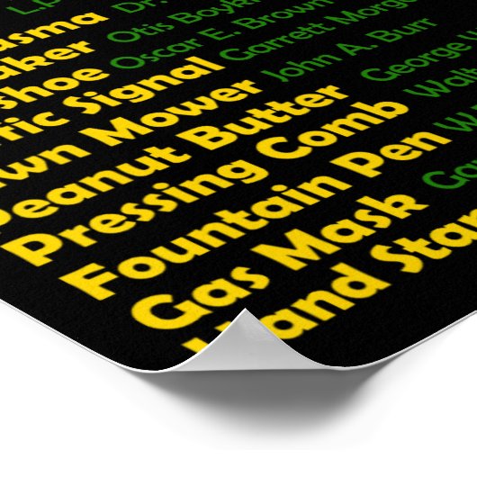 Geschiedenis van zwarte uitvinders Zwarte Geschied Poster (Hoek)