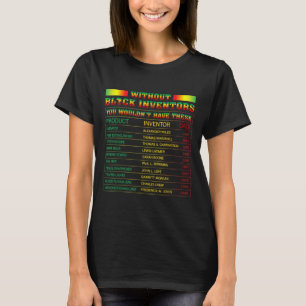 Geschiedenis van zwarte uitvinders Zwarte geschied T-shirt