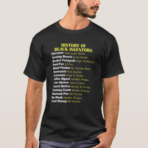 Geschiedenis van zwarte uitvinders Zwarte geschied T-shirt