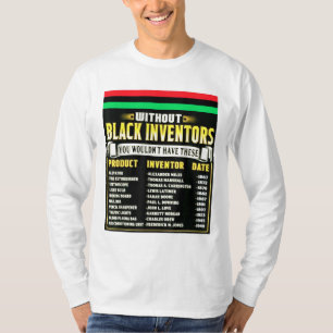 Geschiedenis van zwarte uitvinders Zwarte geschied T-shirt