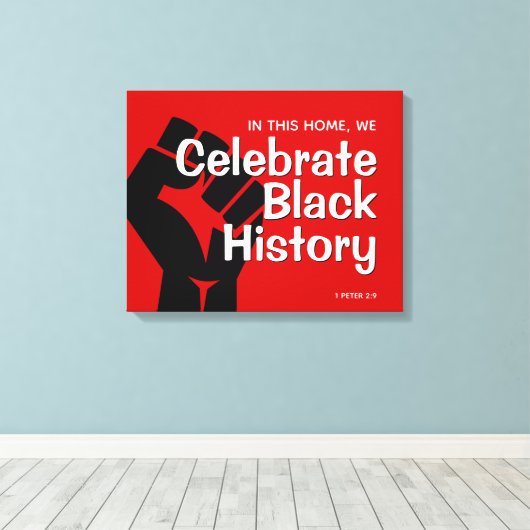 GESCHIEDENIS VOOR AANGEWEZEN CELEBRAAT CANVAS AFDRUK (Insitu (Houten vloer))