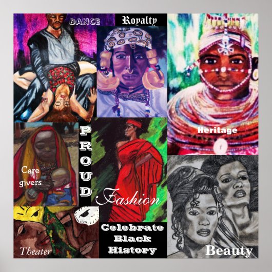 GESCHIEDENIS VOOR CELEBRATE BLACK poster (Voorkant)