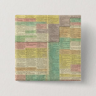 Geschiedenis Wereld tot 1789 Vierkante Button 5,1 Cm