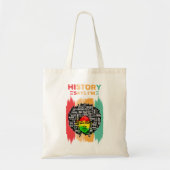 Geschiedenis zegt dat ik ben, Melanin Girl Black H Tote Bag (Voorkant)
