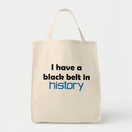 Geschiedenis zwarte band tote bag (Voorkant)