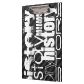 Geschiedenis; Zwarte & Donkergrijze strepen Klembord (Links)