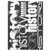 Geschiedenis; Zwarte & Donkergrijze strepen Klembord (Achterkant)