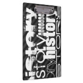 Geschiedenis; Zwarte & Donkergrijze strepen Klembord (Rechts)