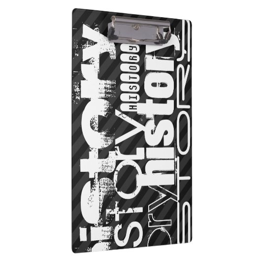 Geschiedenis; Zwarte & Donkergrijze strepen Klembord (Rechts)