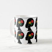 Geschiedenis zwarte maand koffiemok (Voorkant links)