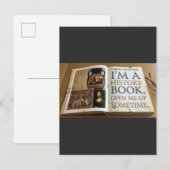 Geschiedenisboek openen aankondigingskaart (Voorkant / Achterkant)