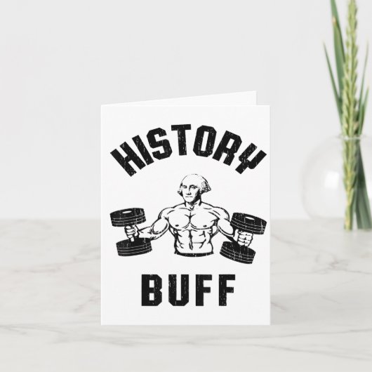 Geschiedenisbuffel grappige George Washington-work Kaart (Voorkant)