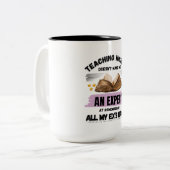 Geschiedenisdocent: datums, geen datingrampen tweekleurige koffiemok (Voorkant links)