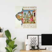 Geschiedeniseerd initiaal "A" met afbeelding Poster (Thuiskantoor)