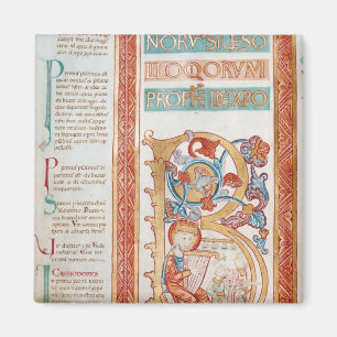 Geschiedeniseerd initiaal B, waarin koning David w Magneet