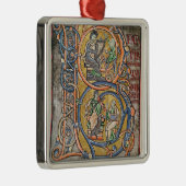 Geschiedeniseerd initiaal B, waarin koning David w Metalen Ornament (Rechts)