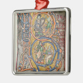Geschiedeniseerd initiaal B, waarin koning David w Metalen Ornament (Links)