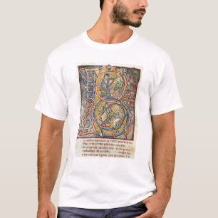 Geschiedeniseerd initiaal B, waarin koning David w T-shirt