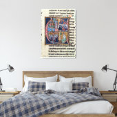 Geschiedeniseerd initiaal "C" met Conrad III-afbee Canvas Afdruk (Insitu (Slaapkamer))