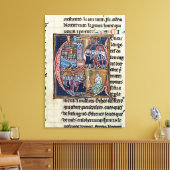 Geschiedeniseerd initiaal "C" met Conrad III-afbee Canvas Afdruk (Insitu (Woonkamer))