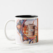 Geschiedeniseerd initiaal "D" met een apotheker Tweekleurige Koffiemok (Links)